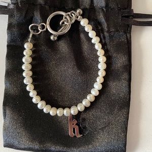 Pearl Initial Bracelet